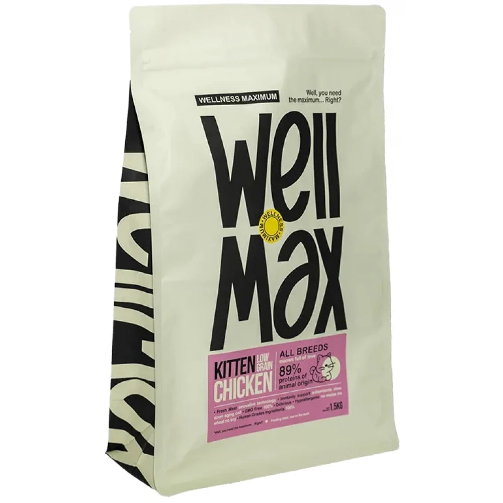 Ξηρά Τροφή Γάτας Wellmax Kitten Low Grain 5kg με Κοτόπουλο