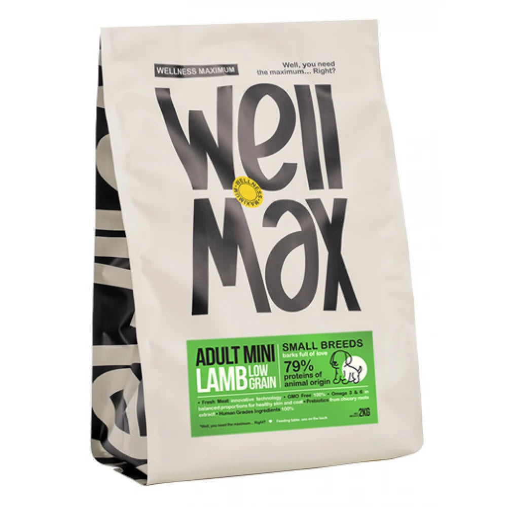 Ξηρά Τροφή Σκύλου Wellmax Adult Mini Small Breed 2 kg με Αρνί