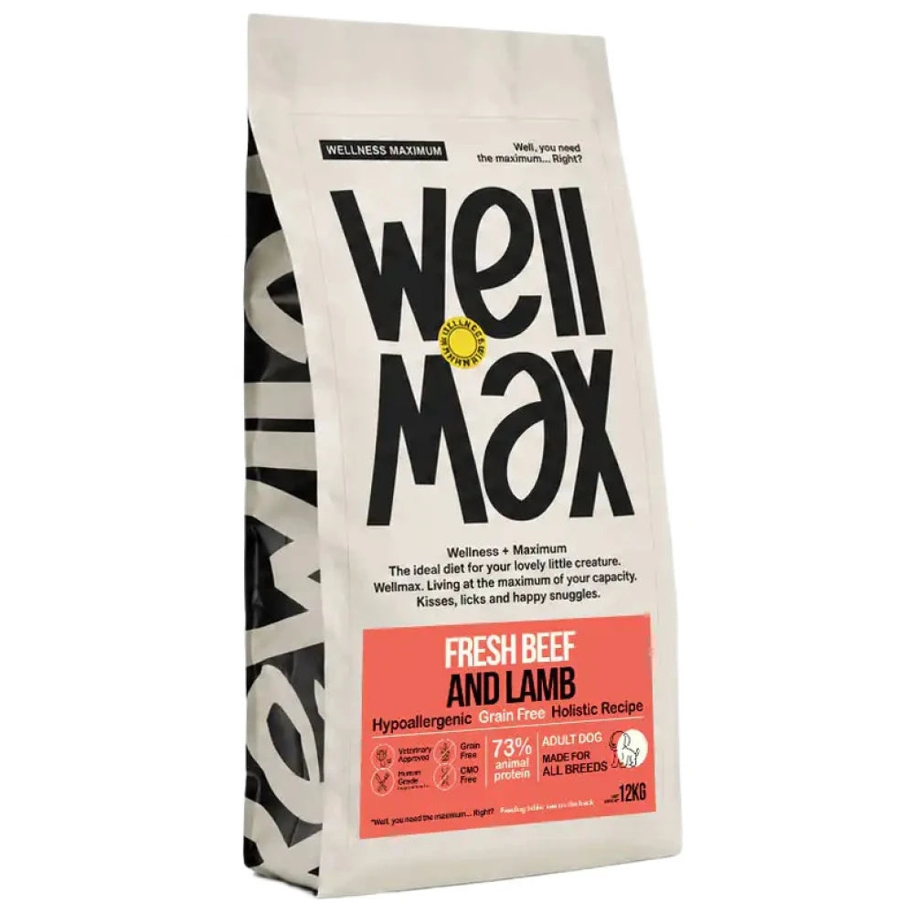 Ξηρά Τροφή Σκύλου Wellmax Grain Free Adult Fresh Beef & Lamb 12kg
