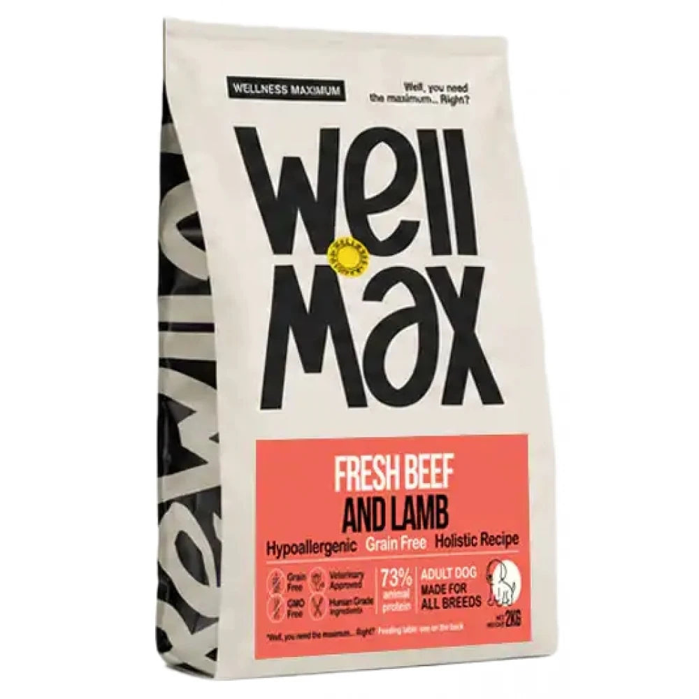 Ξηρά Τροφή Σκύλου Wellmax Grain Free Adult Fresh Beef & Lamb 2kg