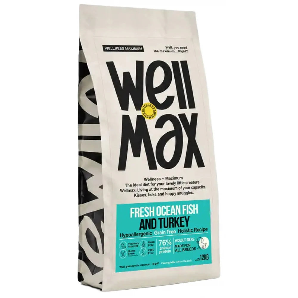 Ξηρά Τροφή Σκύλου Wellmax Grain Free Adult Fresh Ocean Fish & Turkey 12kg