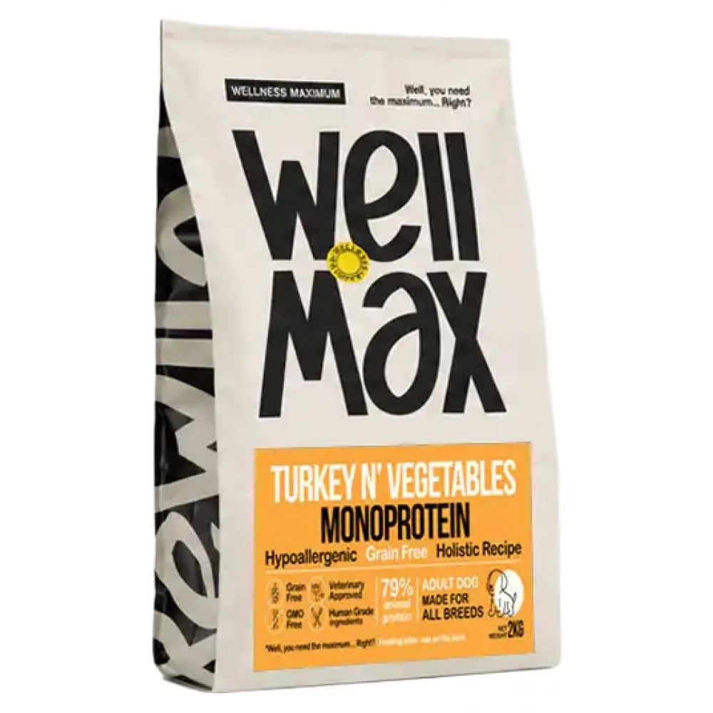 Ξηρά Τροφή Σκύλου Wellmax Grain Free Adult Turkey Monoprotein 2kg