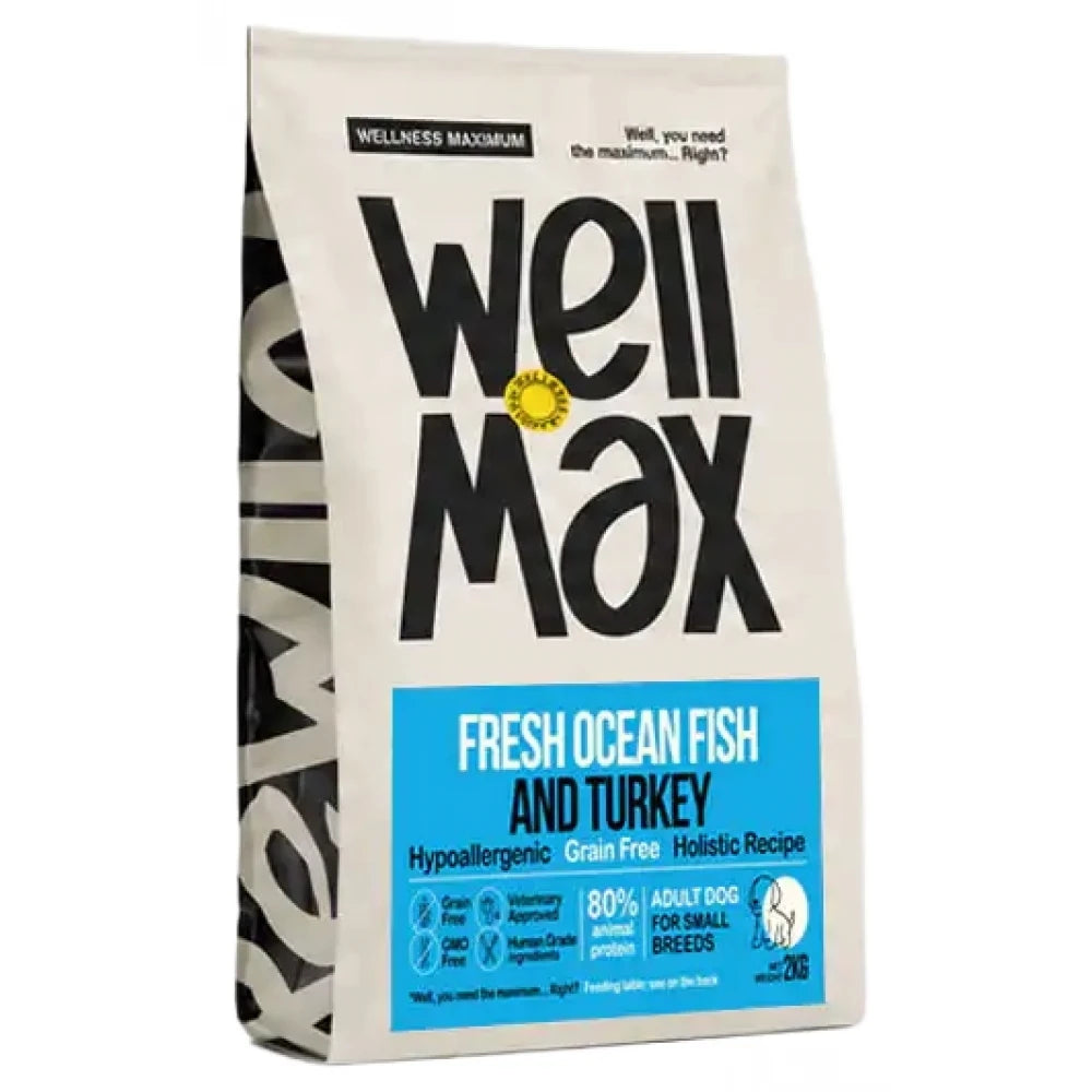 Ξηρά Τροφή Σκύλου Wellmax Grain Free Small Breed Fresh Ocean Fish & Turkey 2kg