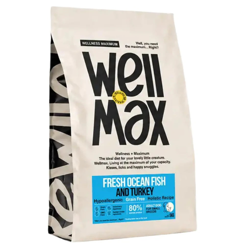 Ξηρά Τροφή Σκύλου Wellmax Grain Free Small Breed Fresh Ocean Fish & Turkey 5kg
