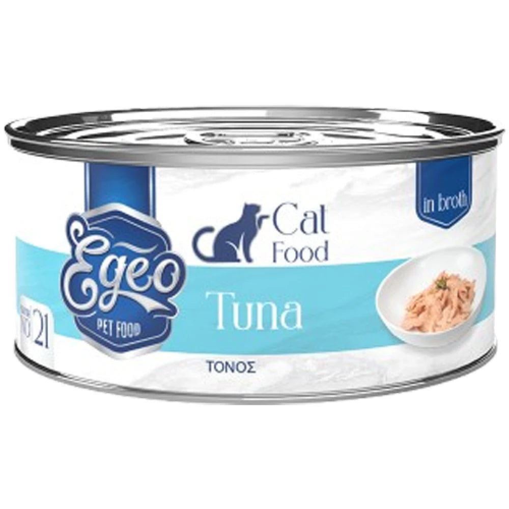 Υγρή Τροφή Γάτας Egeo Cat Adult Τόνος σε Ζωμό 70gr