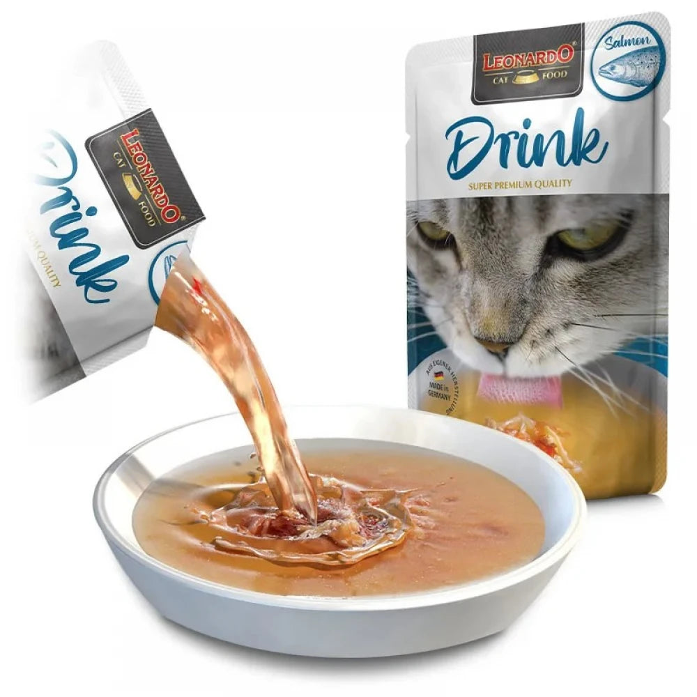 Υγρή Τροφή - Ρόφημα Γάτας Leonardo Drink με Σολομό 40gr